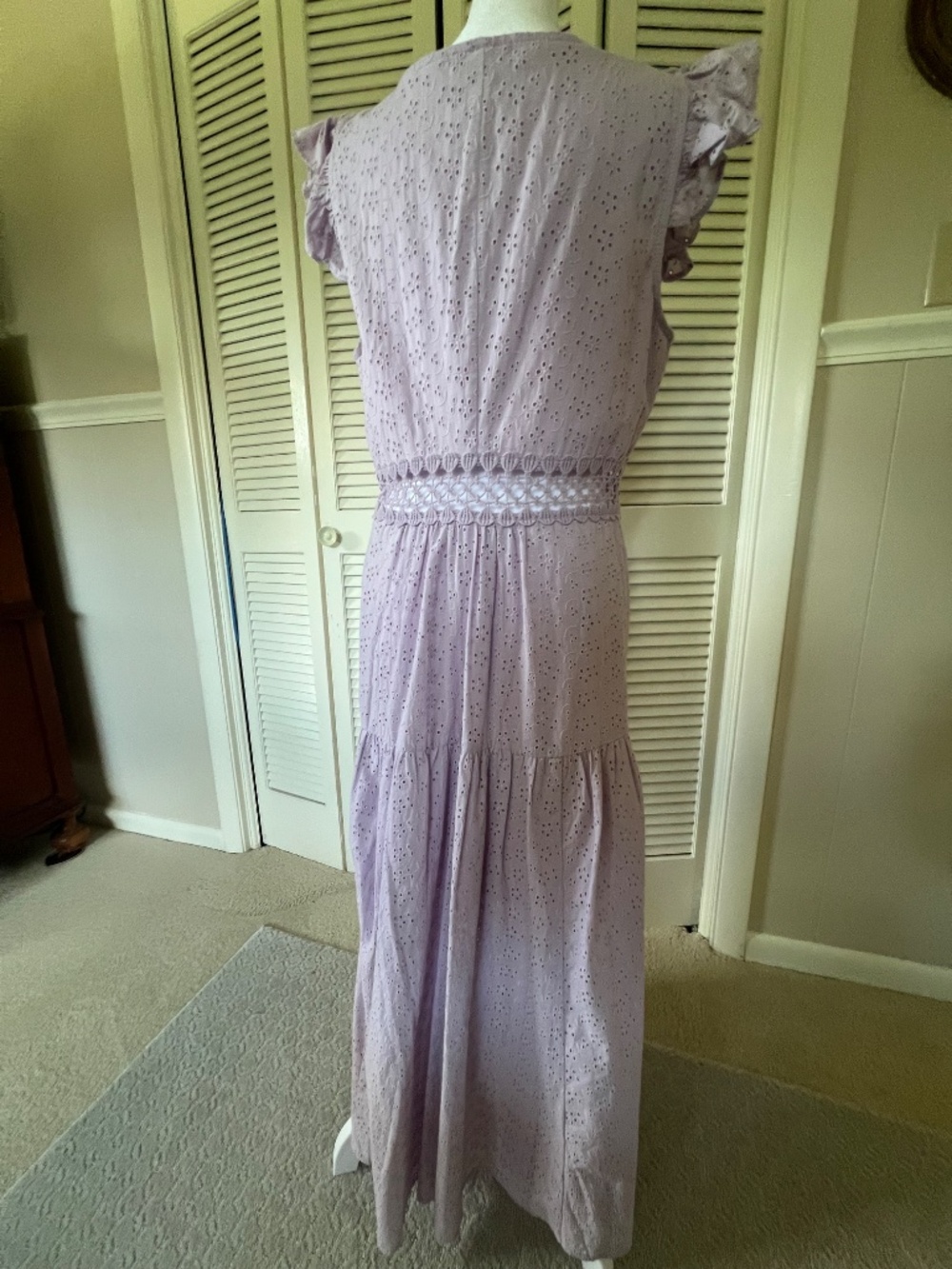 Lilac eyelet Altered State dress size large - Picture 6 of 14